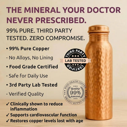 Pure Copper Water Bottle