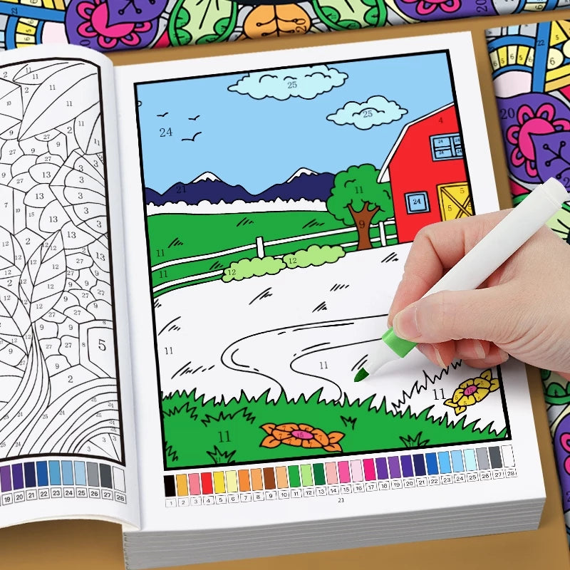 Color By Number Book - 2nd Edition